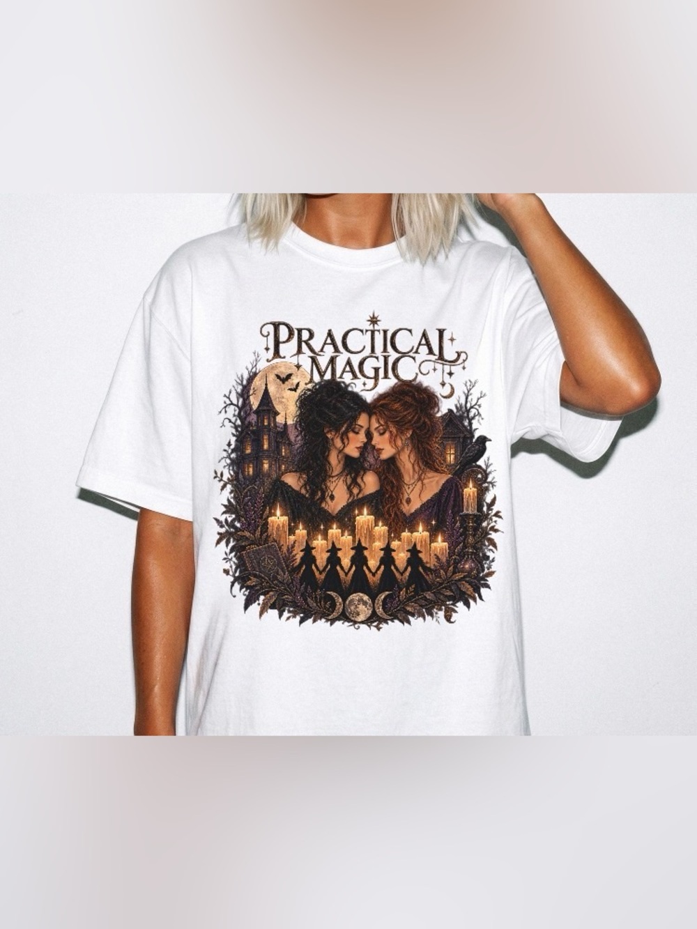 Practical Magic Witchy Graphic T-Shirt Vintage Witch Comfort Colors Tee